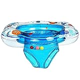 Baby Double Airbags Floating PVC Inflatable Baby Swim Float Seat Swimming Ring (Blue)