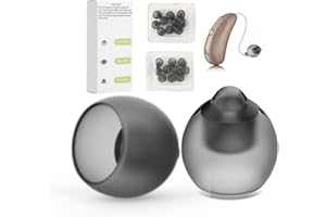 ZAREPSILONYX 20 pcs Phonak Vented 4.0 Hearing Aid Domes (Medium Size 9mm0.35inch) Phonak Hearing aid Accessories Ideal for Mild Hearing Loss Compatible Comfortable Silicone for Small to Medium Ear Sizes