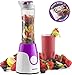 Gourmia GPB250 Personal Home Blender - BlendMate Smoothie Plus Edition - Included Travel Sport Bottle & Lid - Dual Action Blade - 250W - Purple - Free E-Recipe Book Included