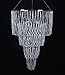 FlavorThings 4 Tiers Large Wedding Chandelier,Faux Crystal Iridescent Beaded Swag Chandelier, 24