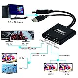 XtremPro 2 Ports DisplayPort MST Hub Splitter Support HDCP, SST, and Extended MST, 3840x2160P@30Hz - Black (61072)