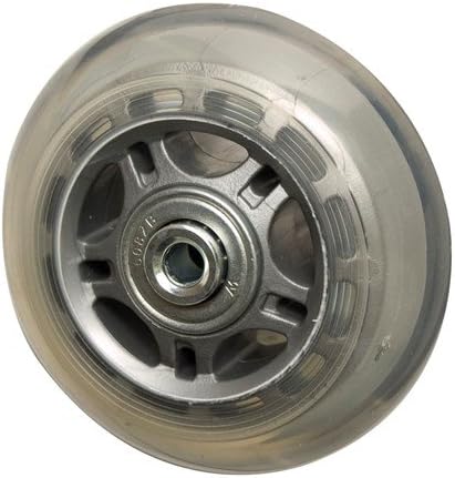 Ball Bearing Soft Inline Skate Wheel, 64mm, Grey, Plastic, L-3670