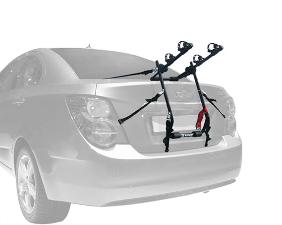 Tyger Auto Tg Rk2b202b Deluxe Black 2 Bike Trunk Mount Bicycle Carrier Rack Compatible With Most Sedans Hatchbacks Minivans And Suvs Automotive Amazon Com