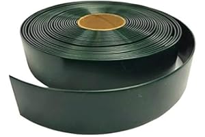 JEJAVU 1.5" Wide x 20' Roll Vinyl Strap for Patio Chairs, Lawn Furniture, and Deck Chairs, Make Your Own Replacement Straps, Plus 20 Free Fasteners, (Green)