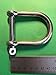US STAINLESS Stainless Steel 316 Wide D Shackle 3/8