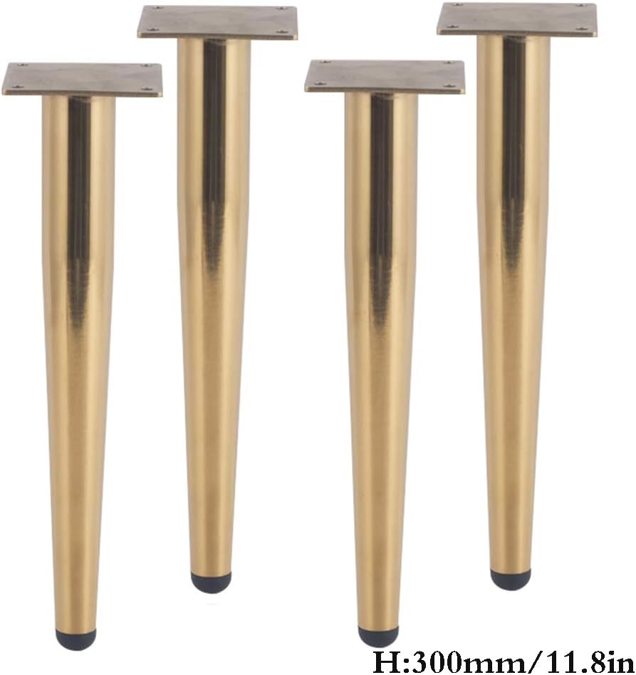 Furniture legs Tapered Chrome Metal Adjustable Sofa feet DIY Cabinet Legs 6in - 12in Modern Style Gold/Black/Silver