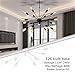 VINLUZ Modern Farmhouse Chandelier Lighting-18 Lights Sputnik Chandelier Black Industrial Pendant Semi-Flush Mount Ceiling Light Fixture