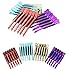 AKOAK 12 Pcs/Pack Professional Hairdressing Salon Hair Styling Stainless Steel Hairdressing Duck Bill Alligator Clips Fashion Styling Tools（Gold）
