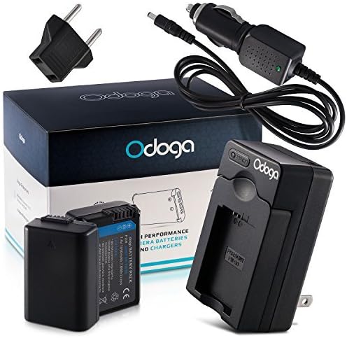 Odoga 2 Pack Of EN-EL14 EN-EL14A Batteries &amp; Car/Wall Charger For Nikon EN-EL14 EN-EL14A D3100 3200 D3300 D3400 D5100 D5200 D5300 D5500 DF Coolpix P7000 P7100 P7700 P7800