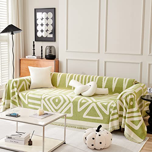 ROOMLIFE Green Boho Couch Cover