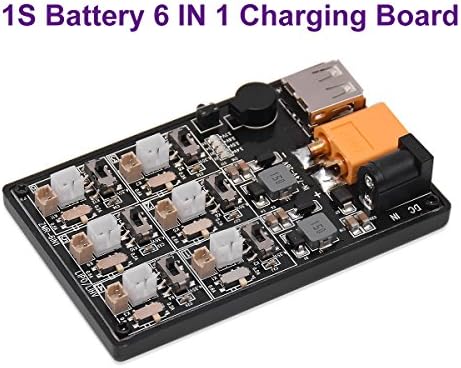 1S Battery Charger 6 IN 1 Charging Board for 1S Lipo LiHV Battery Phone IPAD Charging Pal with Smart Automatic Alarm