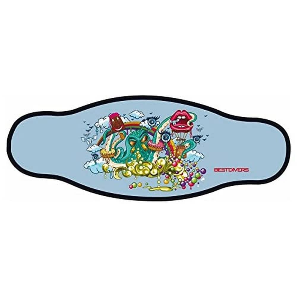Best divers Neoprene Mask Strap, Double Sheet, Popart