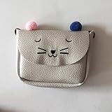 Cute Children Girls Tassel Small Cat Shoulder Messenger Bag Mini Coin Purses PU Leather Handbags Wallet Gift For Kids - Beige