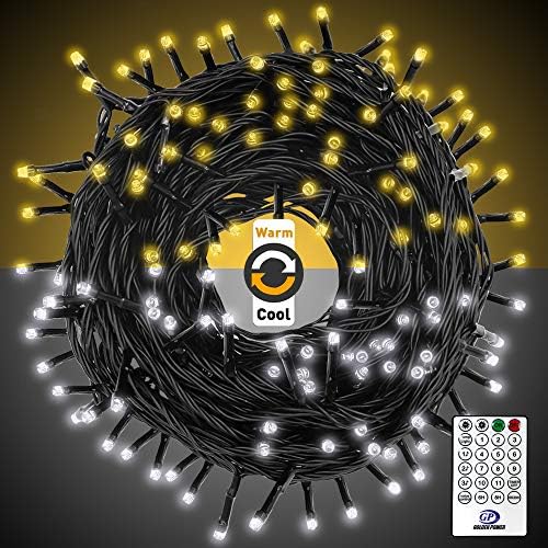 Dual Color LED String Light, 2 in 1 Cool and Warm White, Timer/Remote