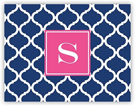 Boatman Geller AZFOLD16-SI-W-L "Letter L" Ann Tile Single Initial Folded Notes