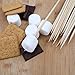 Marshmallow Roasting Sticks,Set of 5 Telescoping Extended Skewers and 10 Bamboo Skewers & Hot Dog Fork