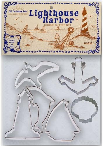 Lighthouse Harbor Tin Cookie Cutter 6 Pc Set - Foose Cookie Cutters – Cookie Mold - Made in USA