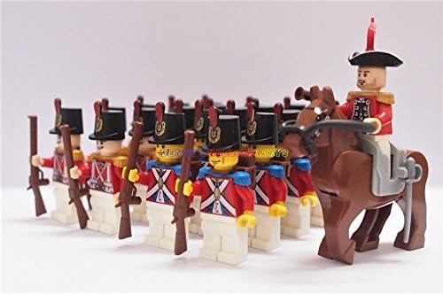 Minifigure 20 x Red Coat Soldiers w General & Horse