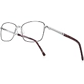 RB. Pilot Reading Glasses for Women Blue Light Blocking Computer Glasses Spring Hinge Readers Metal Frame Acetate Legs
