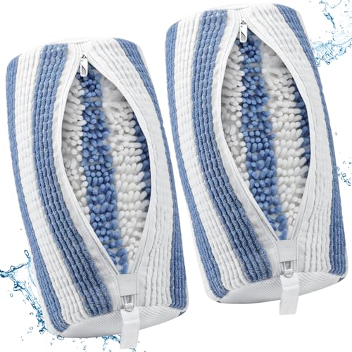 BoriYa 2026 New Upgrade Shoe Bag for Washing Machine Shoes, 2 Pieces, Microfibre 360° Cleaning Bag with Zip Lock for Cycling Shoe