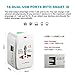 LURICO 2 USB Charging Port (1A) All in One Universal Travel Adapter Power Plug Wall AC Adaptor Charger US EU UK AUS (AC100-240V) Power Adapter Multi Socket Outlet