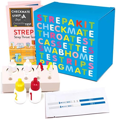 Checkmate Strep A Test Strips Kit for Strep Throat Testing (25 Tests)