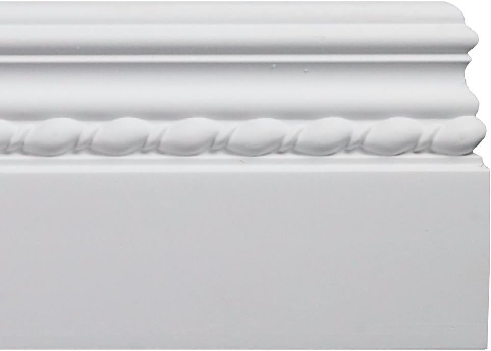 Baseboard Molding 4-3/4" Height 96" Length Manufactured with Dense Architectural Polyurethane Compound (10 moldings)