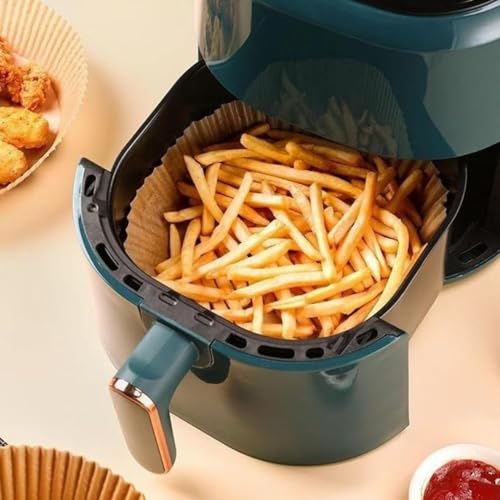 Kit 150 Forma de papel para AirFryer - Forma Descartável Papel Quadrada Antiaderente Protetor à Prova De Gordura Para Fritadeira Sem Óleo - Tamanho Universal - Upshop