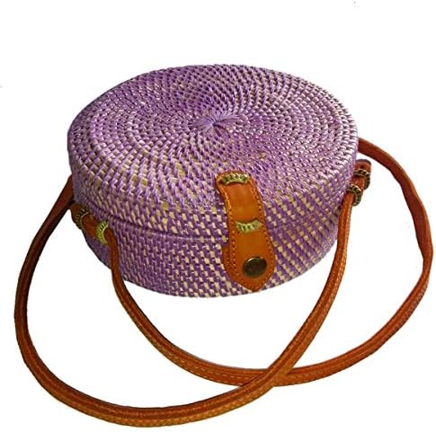 Handwoven Wicker Round Rattan Bag