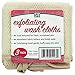 S&T INC. Exfoliating Washcloths, Dual Sided for Face and Body Scrub Towel, 9.9 Inch x 9.9 Inch, Cream, 3 Pack