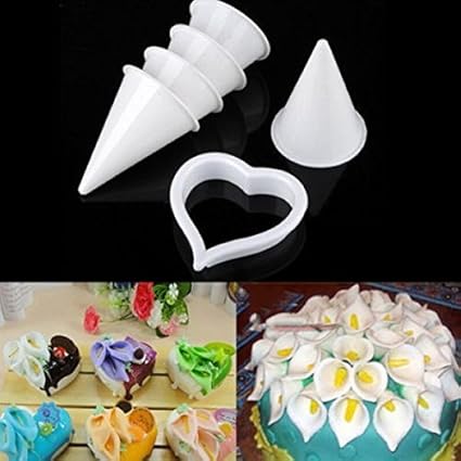 6 Pcs Calla Lily Flower Cake Decorating Cutter Mould Sugarcraft