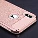 ULAK iPhone Xs Max Case, Sparkly Glitter Bling Slim Shockproof Protective Shiny Girl Women Faux Leather Soft TPU Bumper & Hard PC Phone Cover for Apple iPhone Xs Max 6.5
