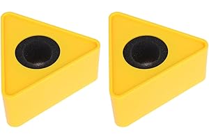 Artibetter 2pcs Yellow Abs Microphone Flag Triangle Logo Station for Interview Mic with Portable Mic Logo Flag