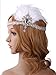 Vijiv Vintage Silver Beaded 20s Headpiece 1920s Gatsby Flapper Headband Feather