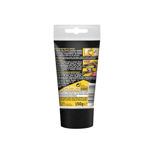 Pattex No Más Clavos Original, adhesivo de montaje resistente ...