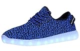 7 Colors LED Luminous Fly Weaving Shoes Unisex Sneakers Men & Women Fashion Sneakers USB Charging Light Shoes Colorful Glowing Shoes