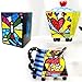 New Romero Britto Creamer & Sugar Set Ceramic Cream Coffee Bowl Collection NIP !