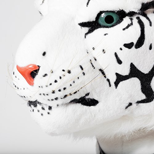 BRUBAKER XXL Riesiges Tiger Kuscheltier Weiß 150 cm - liegend Stofftier Plüschtier - König des Dschungels – Bild 3