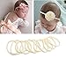 Baby Girls Nylon Headbands - Super Soft & Stretchy for Craft DIY Hair Bows - Bulk 50pcs (Cream)