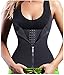Gotoly Curves Shapers Adjustable Straps Body Shaper Waist Cincher Tank Top (Medium, Black(Zip & Hook))