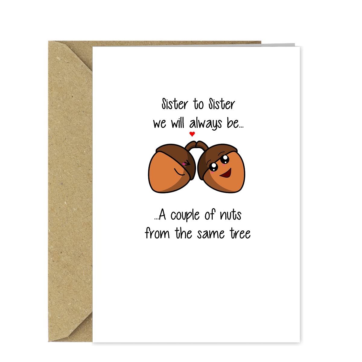 Acorn-y Cute Birthday Card for your sister - Greetings card for any occasion Thank You, Get well, Birthday etc
