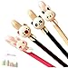 Yansanido Pack of 12 0.38mm Cute Cool Novelty Rabbit Bear Animals Decor Gel Ink Pen (12pcs Rabbit Bear Black)