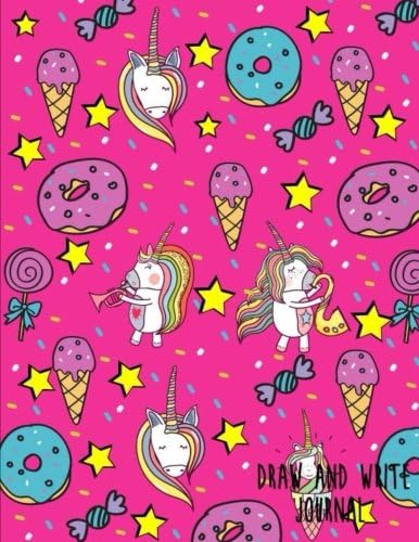 Draw and Write Journal: Cute Unicorn Draw And Write Primary Grades K-2, Sketchbook Picture Space Half Lined, Children's Books Activity Creative, 8.5" ... Large (Blank Draw And Write Books) (Volume 3) Paperback – 17 Mar. 2018