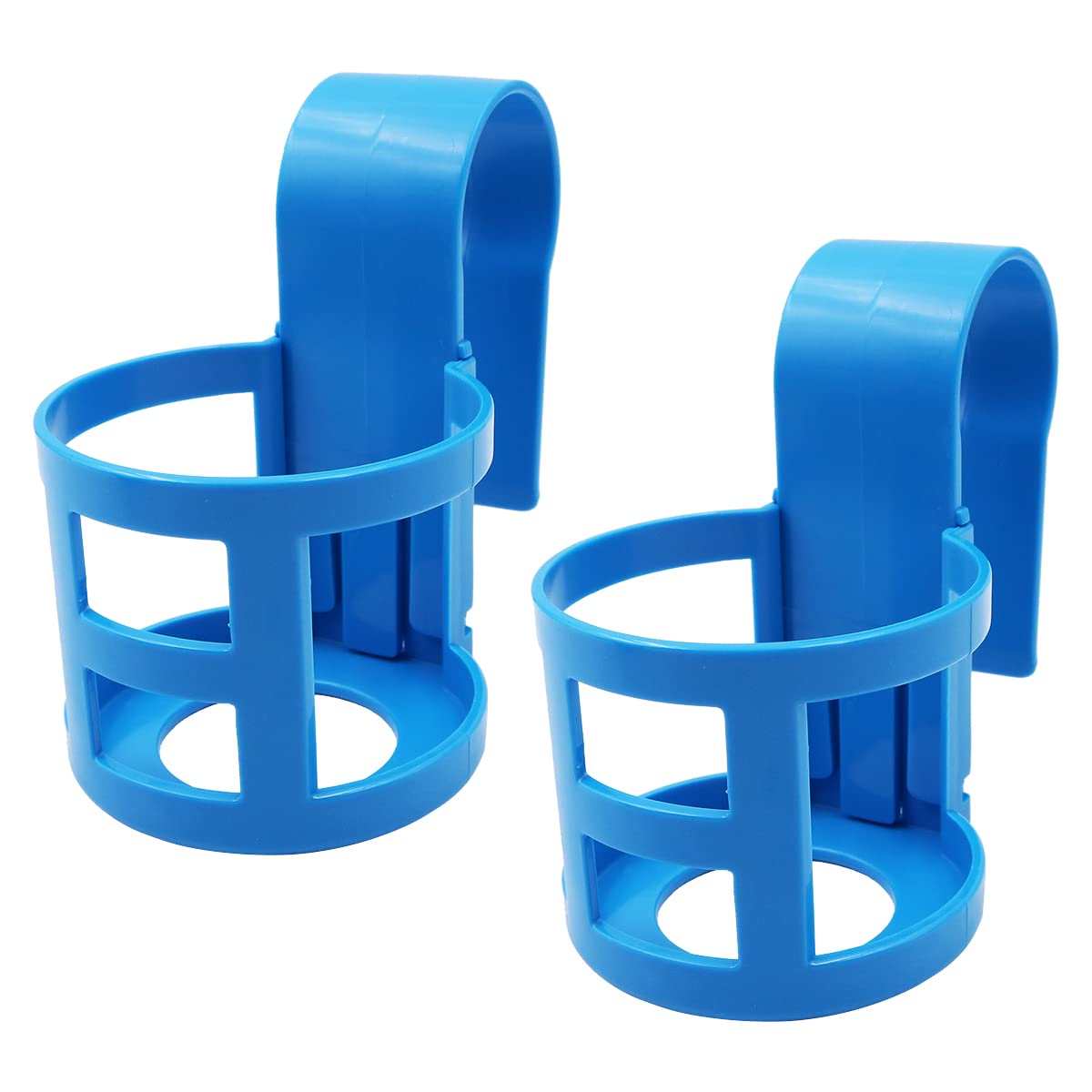 WANGCL 2Pcs Pool Drinks Holder, Plastic Multifunctional Cup Holders, Hanging Cup Holder for Above Ground Pools (Round)