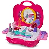 Little Girls Make Up Case And Cosmetic Set  Pretend Play Kids Beauty Salon