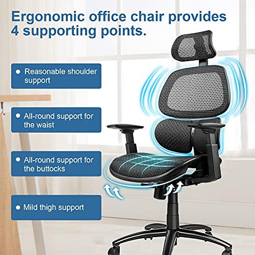 ComHoma Ergonomic Office Chair Breathable Mesh Desk Chair High Back