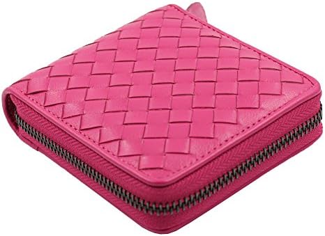MISSAMMY sheepskin Leather basket weave design short Zipper Wallet Purse for Ladies