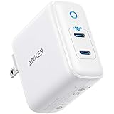 iPhone Charger USB-C, Anker 36W 2-Port PIQ 3.0, PowerPort III Duo Type C Foldable Fast Charger, Power Delivery for iPhone 12/