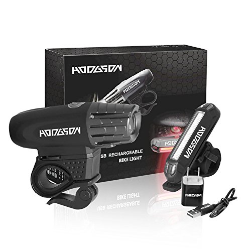 HODGSON Bike Lights 400 Lumens Bicycle Light Front and Back, USB Rechargeable Super Bright Headlight and Flashing Rear Light, IPX65 Waterproof, Easy to Install with All Accessories - Thumbnail 5