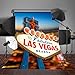 LYLYCTY 5x7ft Classical Vacation Sign Las Vegas Photography Backdrop Photo Studio Background Props1.5×2.1m BG052